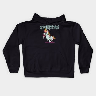 Zombie Unicorn Toon - Cute Macabre Cartoon Fun Kids Hoodie